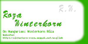 roza winterkorn business card